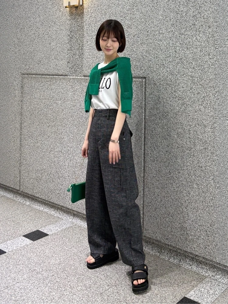 

Брюки ihe с высокой талией, повседневные, из шерстяного твила, укороченные, мягкие, струящиеся, летние, для отдыха, универсальные, из полиэфирного волокна