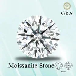 Moissanite Stone Round Cut D Color VVS1 0.1ct-12ct DIY Necklace Earrings Main Materials Pass Diamond Tester with Certificate