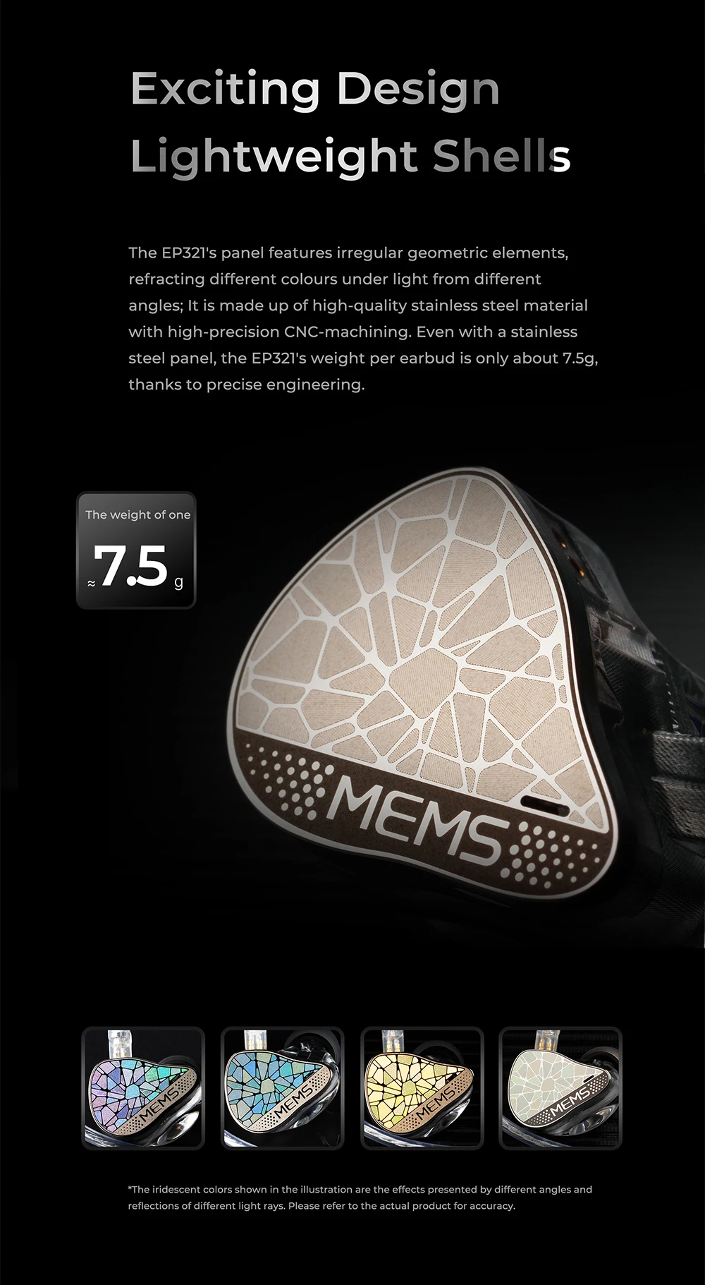 Binary EP321-MEMS 6-Treiber Tribrid IEM 2DD+3BA+MEMS Direktantrieb Hi-Res Audiophile In-Ear Monitor Kopfhörer HiFi Musik-Ohrhörer – Detail 8