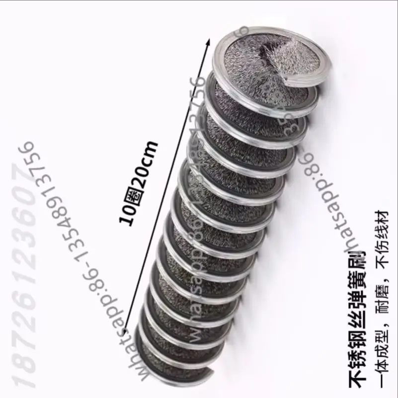 Spiral Spring Brush Nylon & Steel Wire Inner Wound Brush for Steel Wire Rod Rust Removal Dust Cleaning 1 Piece Price