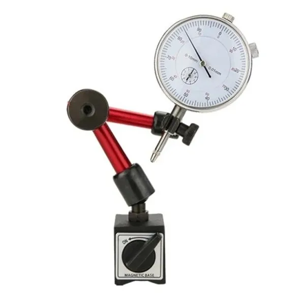 0-10mm/30mm/0.8mm Dial Indicator Magnetic Holder Dial Gauge Magnetic Stand Base Micrometer Measuring Tool - 10mm Dial Indicator