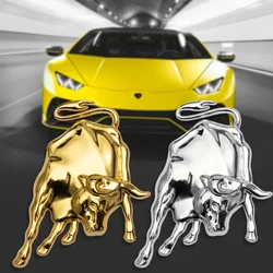 Universal Metal Stainless Animal Car Accessories Badge Fight Bull Fly Horse for Lamborghini Ferrari Emblem 3D Sticker Decoration