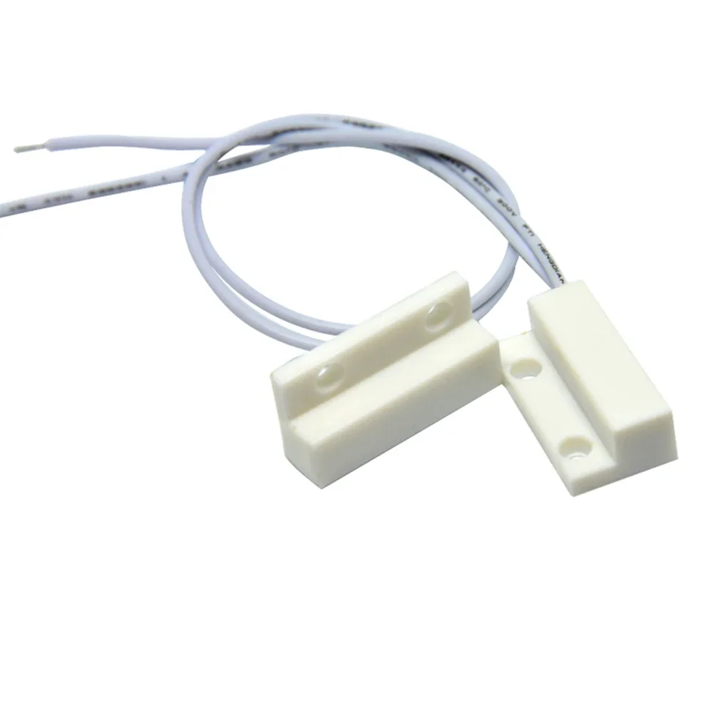 20Pcs/Bag Surface Mounted White Color Plastic Magnetic Sensor Door Open Alarm Detector Position Limit Switch Home security