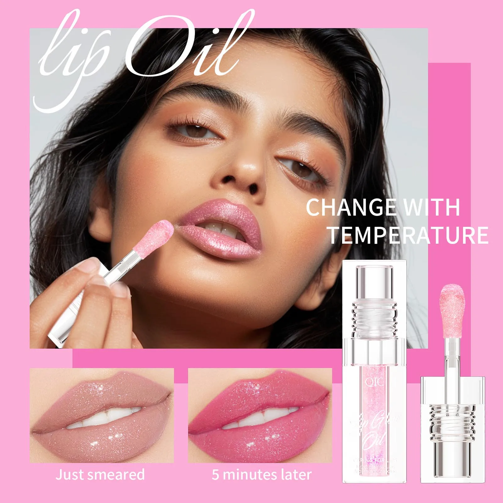 3.5ml Warm Change Moisturizing Lip Gloss Nourishing Hydrating Lip Oil for Cracked Lips Dead Skin Dull Lip Line