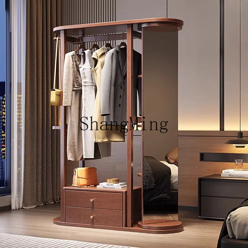 

CL light luxury solid wood coat rack floor-to-ceiling bedroom home living room multi-functional storage hanger