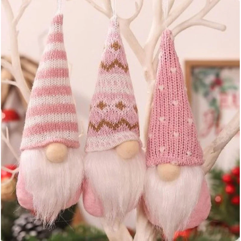 

Christmas Decorations Creative Colorful Knitted Christmas Faceless Elderly Hanging Decoration goblin pendant hanging decoration