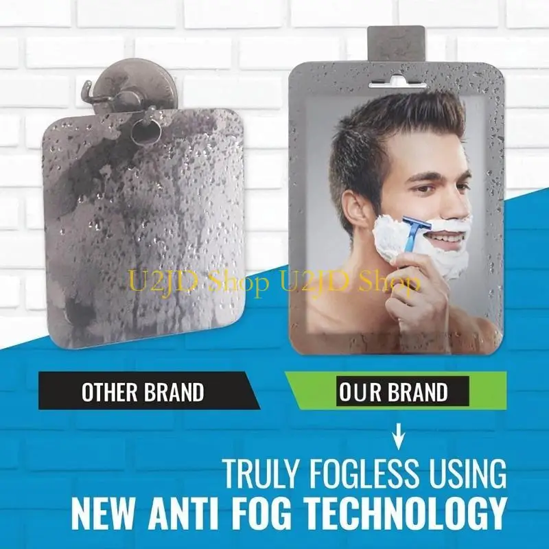 Espelho barbear acrílico U2JD Espelho maquiagem para banheiro casa e necessidades viagem