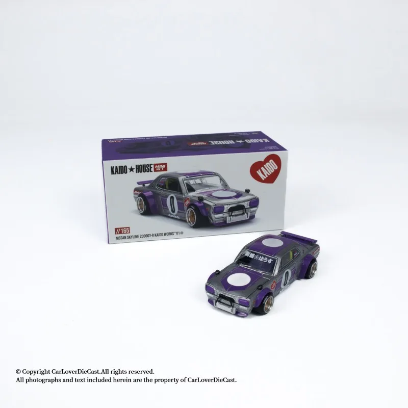 Diecast Kaido House MINIGT 1:64 Scale Skyline 2000GTR KPGC10 Alloy Car Model