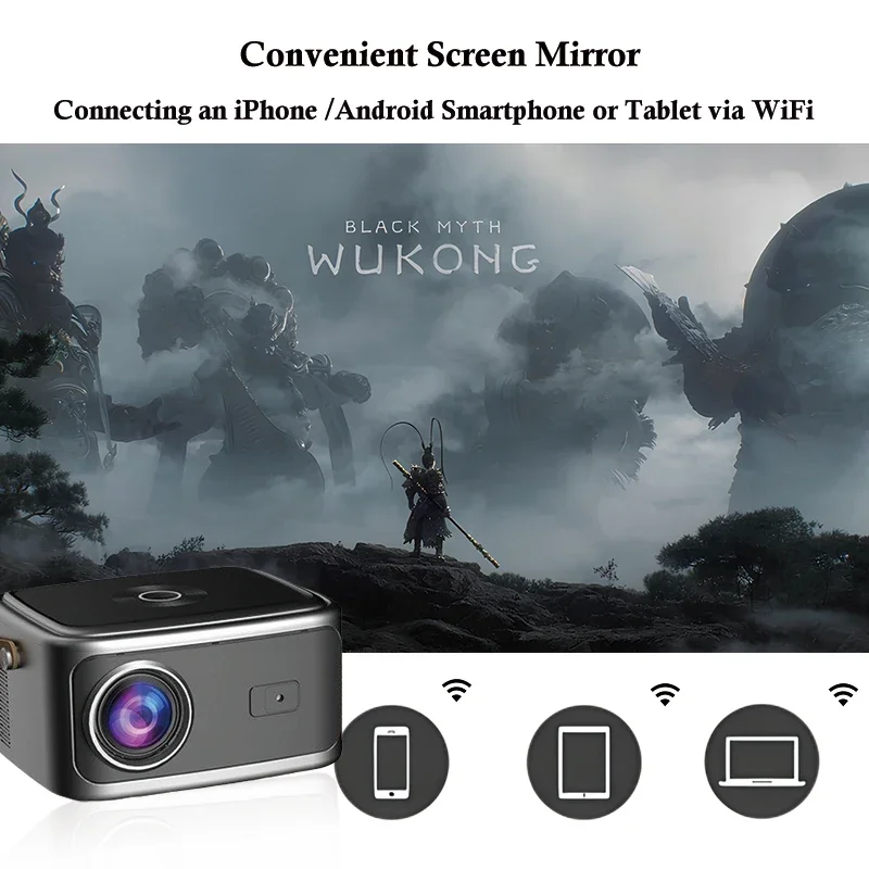 YYHC- Hot Selling Projector Portable Video 4k Smart Home Android Mini Projector Mobile Phone