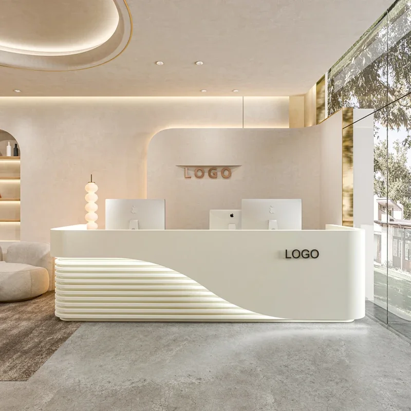 Bar Counter For Beauty Salon Aesthetic Reception Center Customer Minimalist Furniture Reseption Desk Lectern Simple Shop Cafe