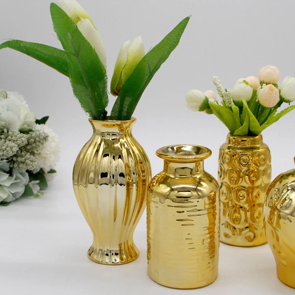 

2Pcs Nordic Ceramic Flower Vases European Style Modern Home Decor Centerpiece Vase for Flowers Hydroponics Plants Wedding Gift