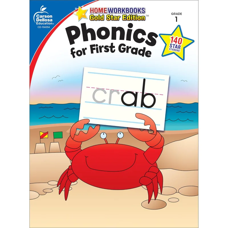 Phonics For First Grade Workbook Carson Dellosa Carson Dellosa Education 9781604187854 Book