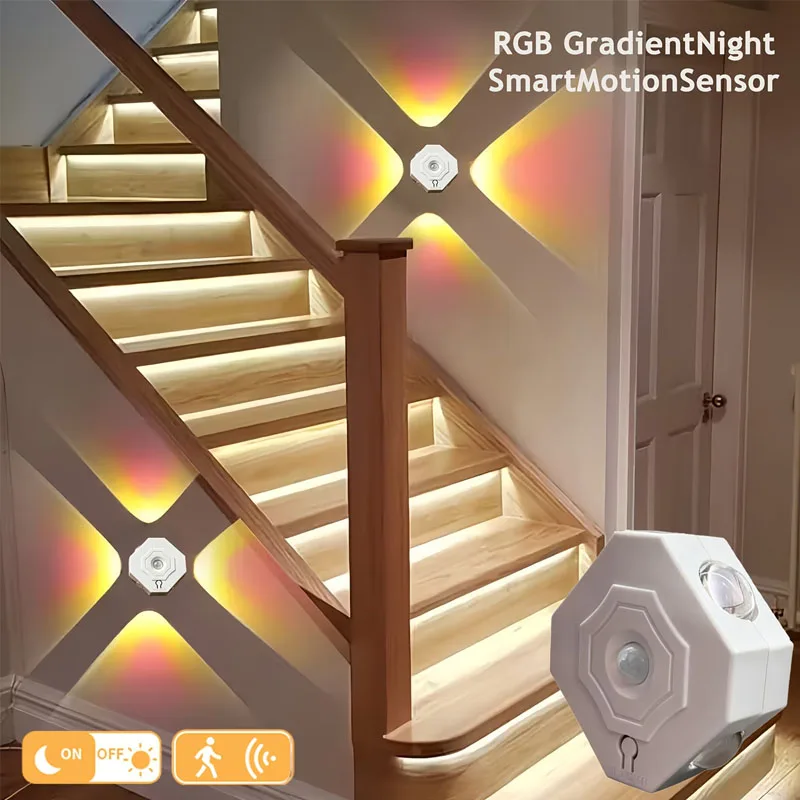 luz-de-passo-led-recarregavel-rgb-3-cores-com-sensor-de-movimento-luminaria-de-parede-e-luz-noturna-para-corredor-escada-armario-e-decoracao-de-feriados