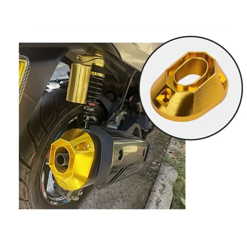 For HONDA PCX125 PCX160 2021 2022 2023 Motorcycle Exhaust Muffler Decorative Protective Side Cover Tail End Cap CNC Accessories