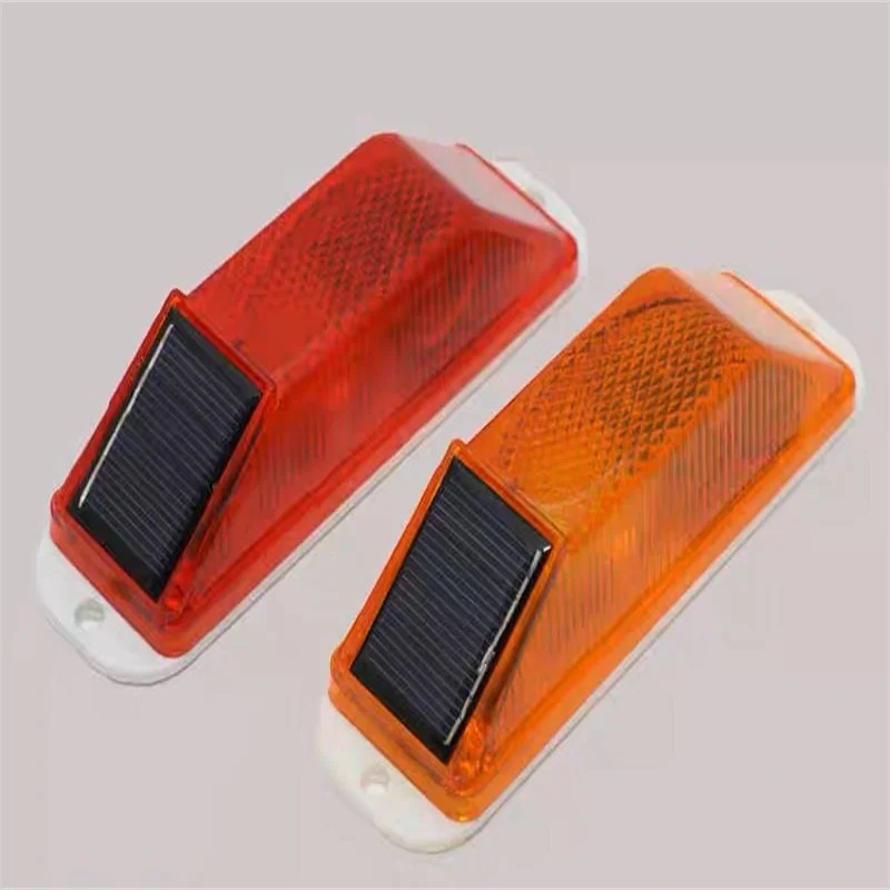 Solar LED Lamp Chip Control Strobe Flash Night Driving Traffic Caution Light Solar Powered Balusters DrivewaysWarning