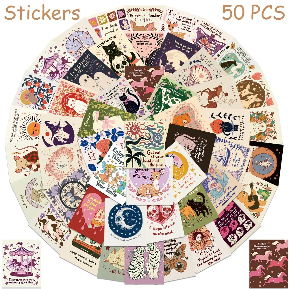 50 Stück seltsame Encouragem-Aufkleber für Laptop, Sammelalbum, Gepäck, Gitarre, Helm, DIY, Graffiti-Aufkleber, kreative Geschenke – Detail 7