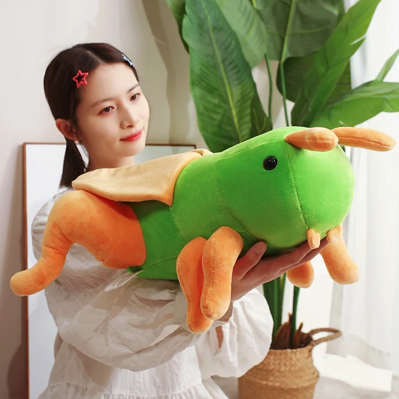 Cartoon Locust Plush Toys New Pretty Lifelike Stuffed Insect Doll Funny Desktop Decor Cute Birthday Gift