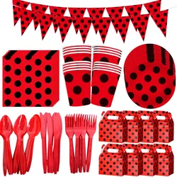 Decorazioni di compleanno a tema coccinella Baby Share pacchetto usa e getta stoviglie palloncino Banner tovaglia bambini bomboniere forniture per feste