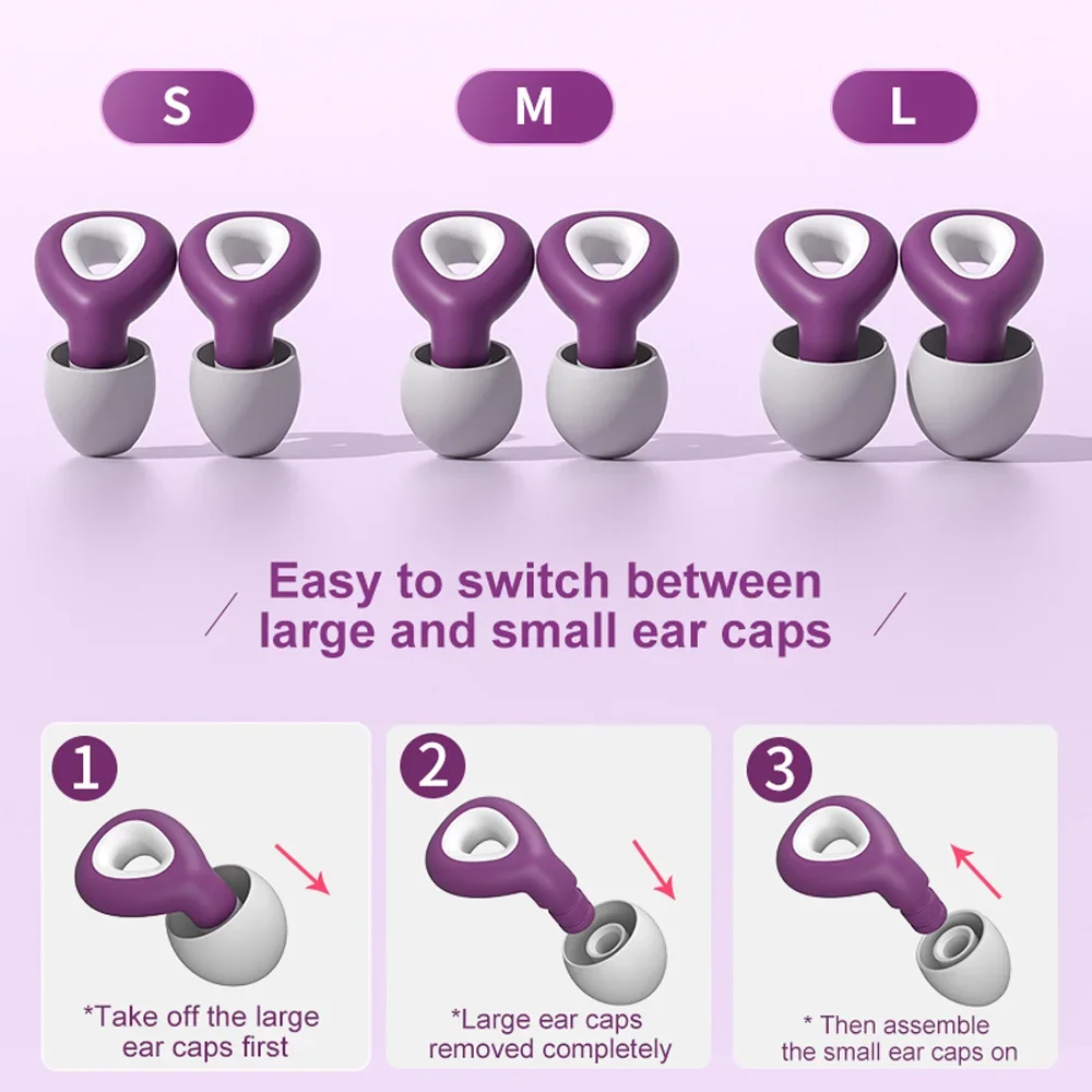 HUAK 1 Set Ear Plugs For Sleeping Tapones Para Dormir Noise Reduction Swimming Ear Plug Protection Oordopjes Earplugs Set image 3