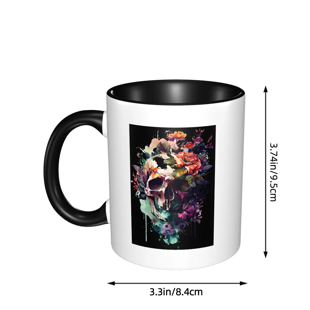 Sweet Mexico Halloween Sugar Skull Mug Funny Ceramic Coffee Cups Tea Mugs Milk Cup Drinkware Gift for Woman Man