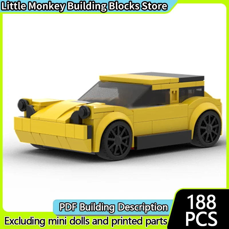 

Speed Racing Car Model MOC Building Bricks Classic Hatchback Modular Technology Children Holiday Gifts Assemble Toys Suit