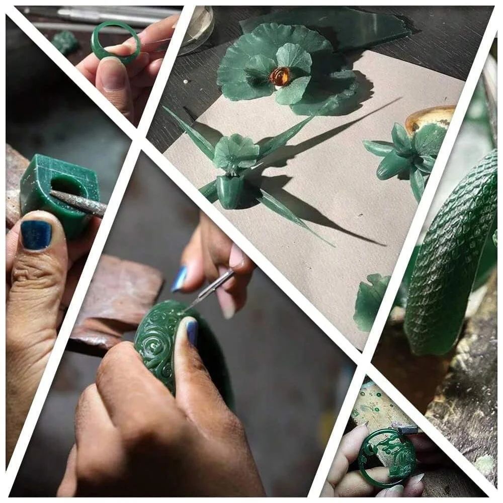 Blocco di cera per intaglio di gioielli, verde scuro, duro, 1 chilo, cera per colata affettata