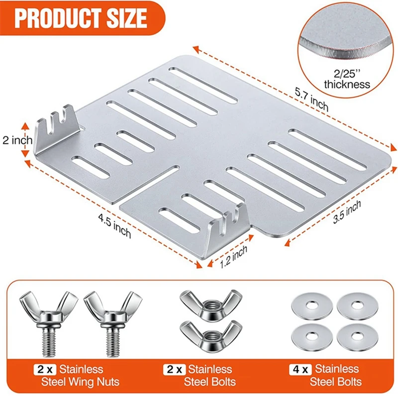 Heat Powered Stove Fan Mounted Accessories For Mr.Heater Buddy MH9BX, MH12HB Stainless Steel Bracket For Fixing Stove Fan