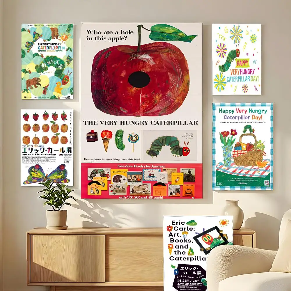 The Very Hungry Caterpillar Painting Calligraphy Wall Art HD Canvas Oil Painting Posters Prints Home Bedroom Living Room Decor
