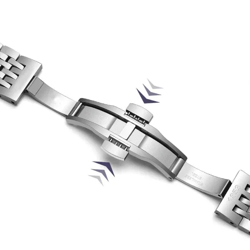 ปลายโค้งสแตนเลสนาฬิกาสําหรับ Tissot Le Locle T006 สร้อยข้อมือ 1853 ผู้ชาย 19 มม.นาฬิกาข้อมือ T41 นาฬิกา