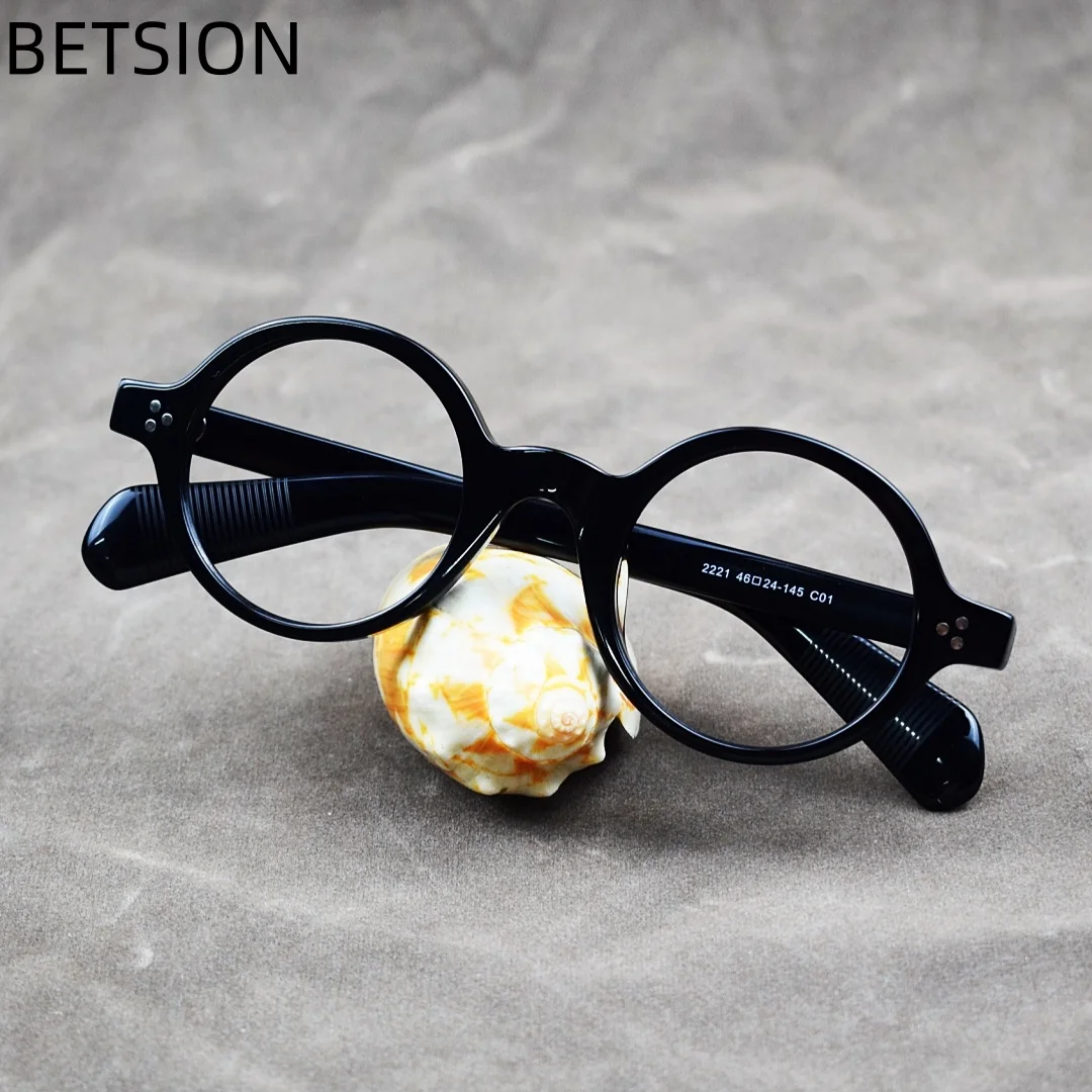 

BETSION Acetate Oval Eyeglasses Frames Men Fashion Handmade Classical Reading Glasses for Women