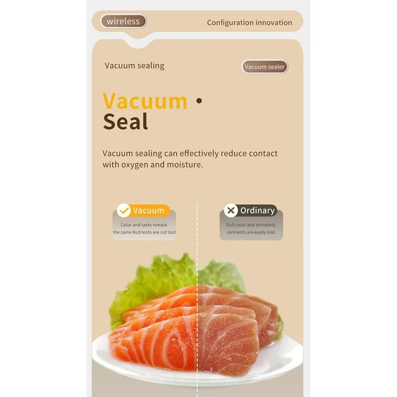 A92Z Wireless Digital Countdown Timer USB Charging Portable Food Vacuum Sealer For Home Use Machine