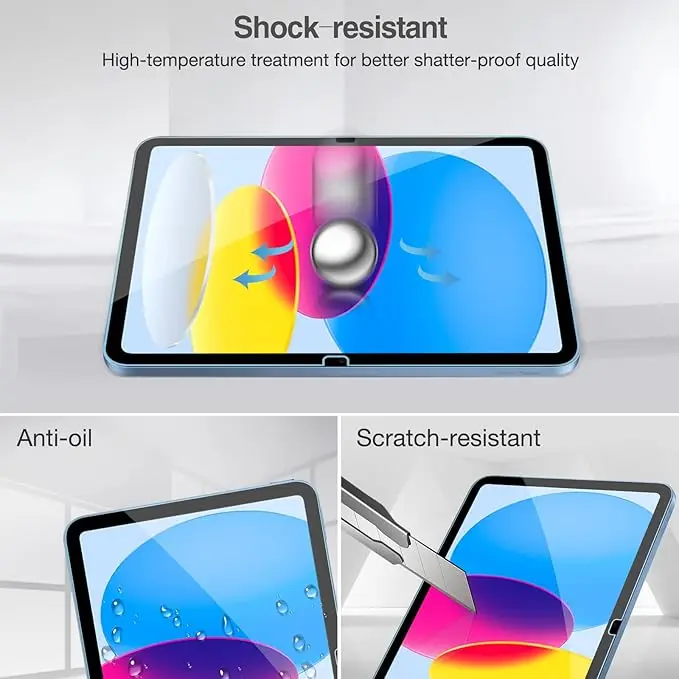 2Pcs For iPad 11/10th Generation Tempered Glass For 2025 iPad 11 inch (A16)/10th Generation Anti-Scratch Screen Protector view 3