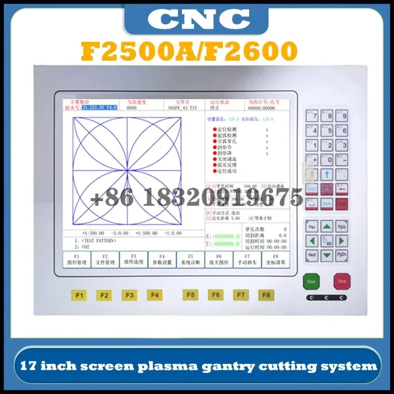 HOT CNC Plasma Flame Gantry Cutting Machine Controller Fangling F2500A F2600 2-Axis Control Operating System