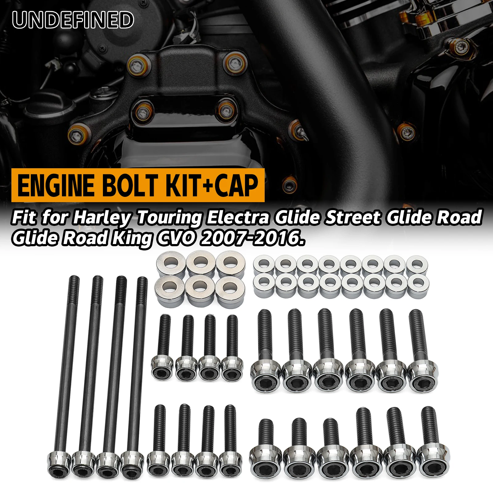 

Motorcycle Engine Bolt & Hollow Screw Cap Fit for Harley Touring Electra Glide Street Glide Road Glide Road King CVO 2007-2016