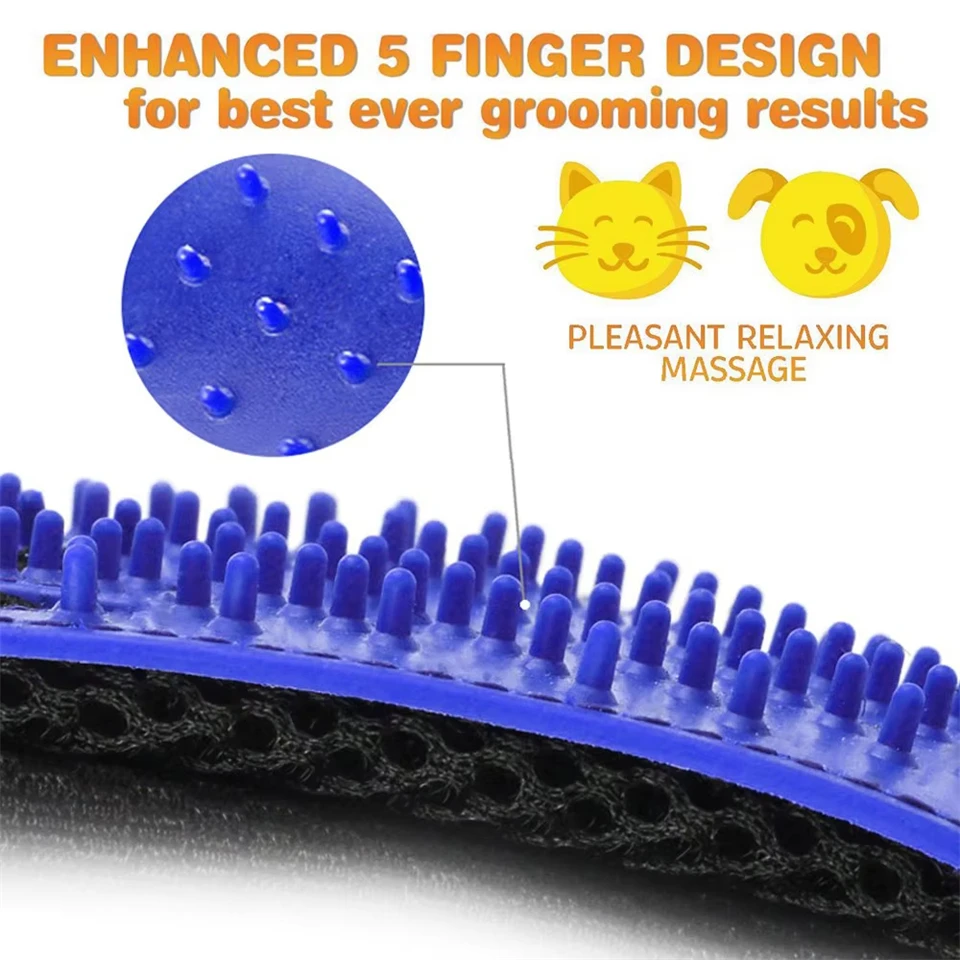 Hunde- und Katzenhaarentfernungs-Handschuhe Haustier-Schönheits-Reinigungsbürste Langlebige Praktische Katzen-/Hunde-Massagehandschuhe Haustierhaarentfernungs-Werkzeuge – Detail 3