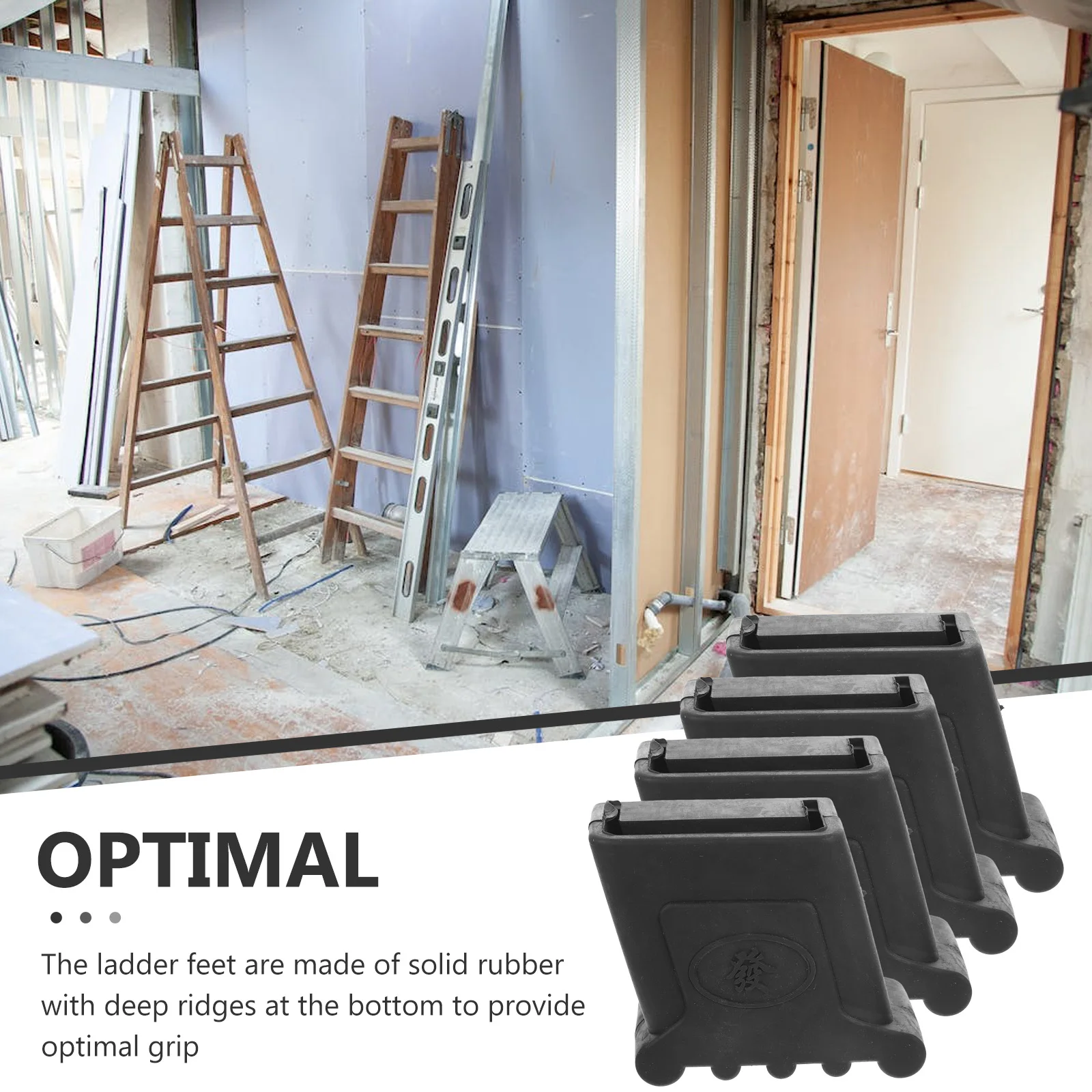 

4 Pcs Ladder Foot Cover Pads for Protective Covers Foldable Safety Rubber Feet Step Ladders Anti Skid