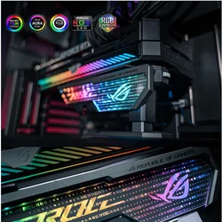 ASUS ROG Herculx GPU wspornik i etui na karty graficzne wsparcie dla RTX 3060-3090 ti serii AURA SYNC 3D efekt poziomy VGA stojak