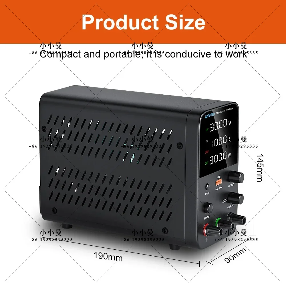 Wanptek Programmable DC Power Supply WPS3010H Laboratory Maintenance Workbench  30V 10A Voltage Current Regulator AC 220V 110V