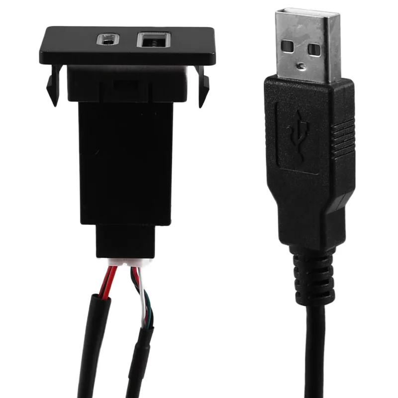 ABKN-Car Charger USB TYPE-C Charger Fast Charging Socket Input Adapter Audio Radio U-Disk Flash Socket For Toyota Corolla