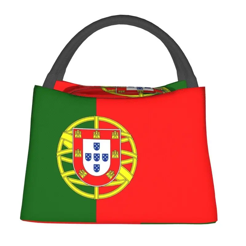 Bandeira personalizada do Portugal Saco de almoço com isolamento térmico Portuguesa Patriotic Resuable Lunch Conta para refeição ao ar livre Caixa de comida