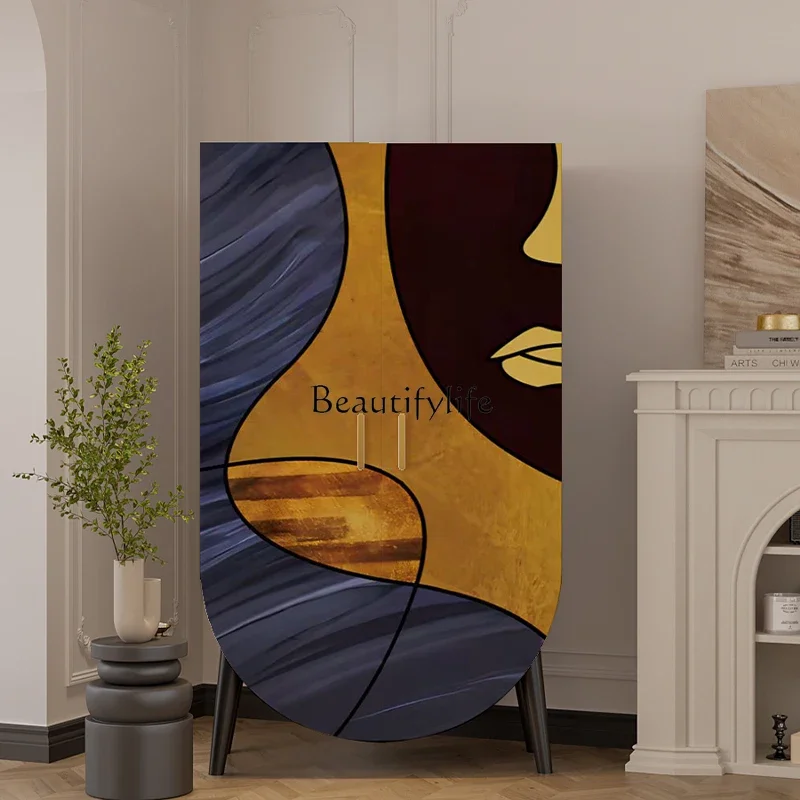 

yj19 Modern light luxury entrance simple solid wood independent wardrobe bedroom room storage locker