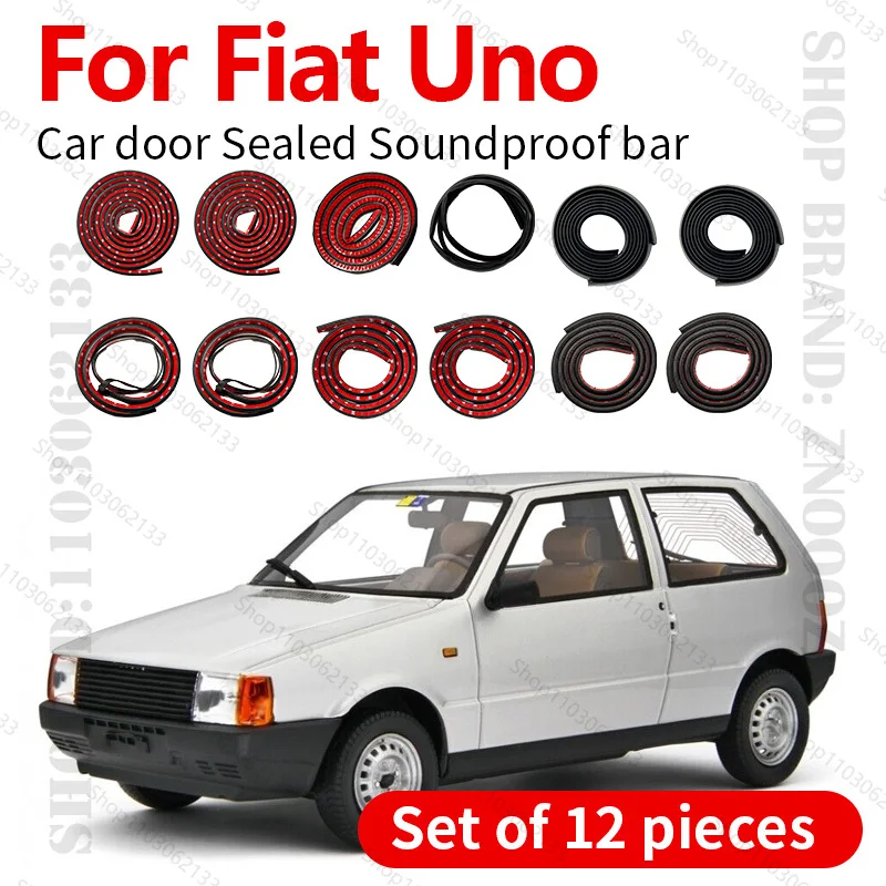 

1983-1995 для Fiat Uno, уплотнительная лента для двери автомобиля, резиновая двухслойная уплотнительная защита, звукоизоляционное уплотнение, пылезащитная уплотнительная лента, 12 шт.