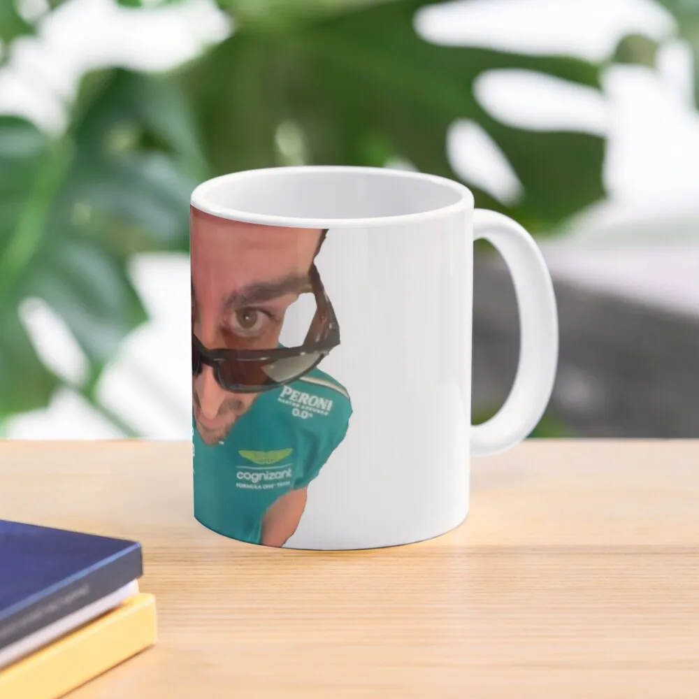 Fernando Alonso 0 5 Meme Classic  Mug Handle Round Simple Picture Printed Cup Design Drinkware Coffee Photo Image Gifts Tea