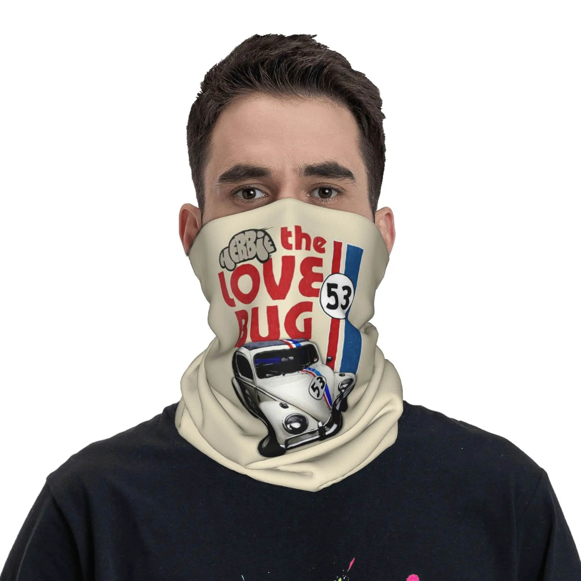 

Бандана-гейтер с принтом «Гоночный автомобиль» Herbie Number 53 для любителей автоспорта, полосатая, для мужчин и женщин, взрослых, для езды на велосипеде и активного отдыха