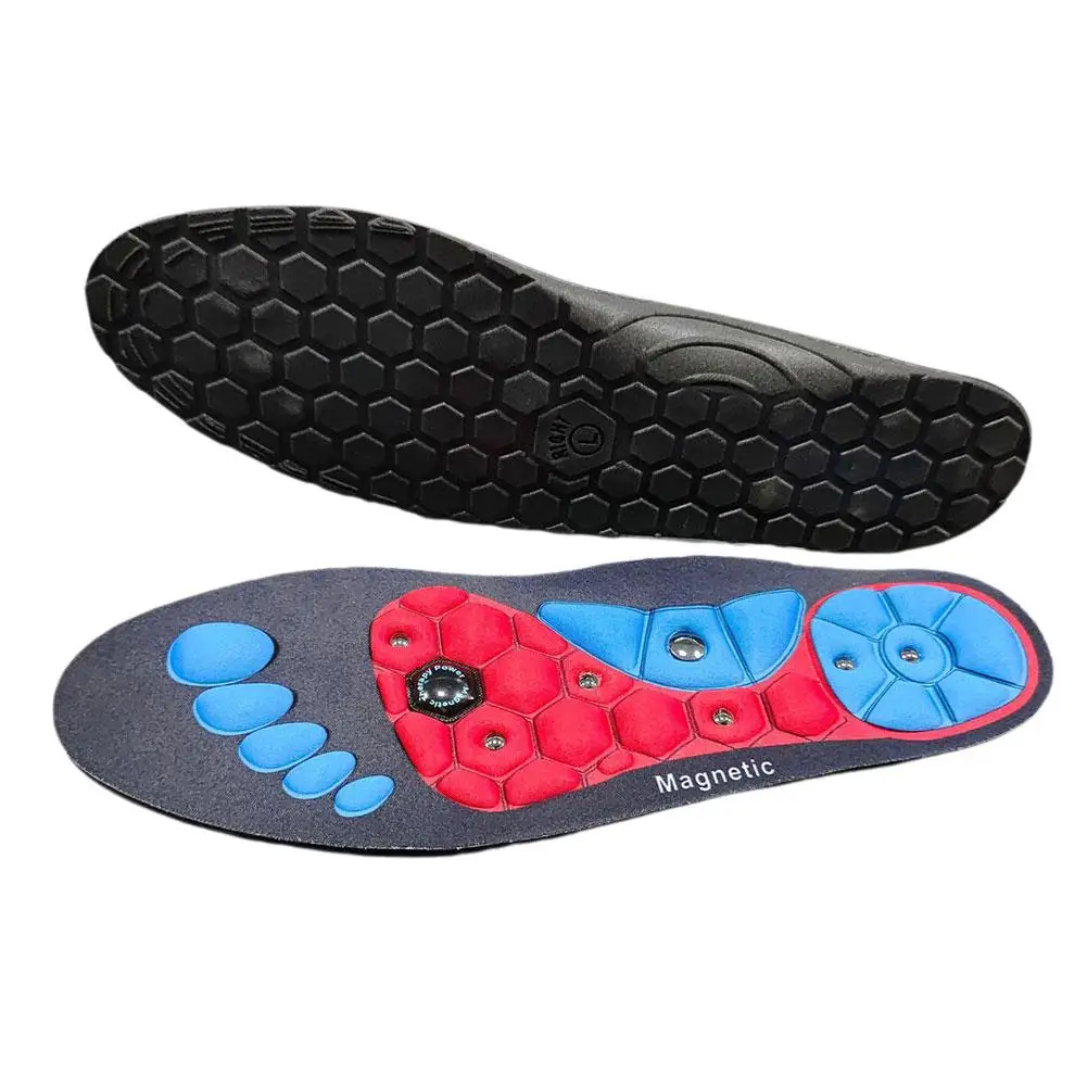 1 Pair Acupressure Insoles Foot Massage Magnetic Massage Comfort Insoles with Foot Therapy for Blood Circulation Pain Relief