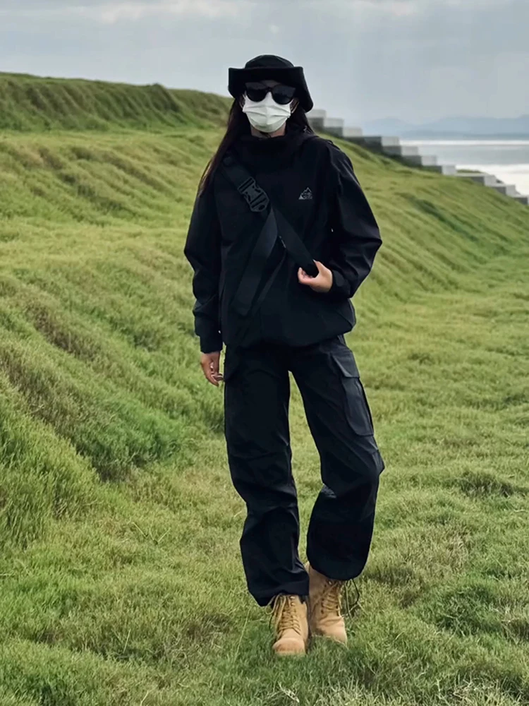 

Мужские уличные водонепроницаемые ботинки на флисовой подкладке, функциональные брюки-карго в американском стиле, осенне-зимние походные штаны