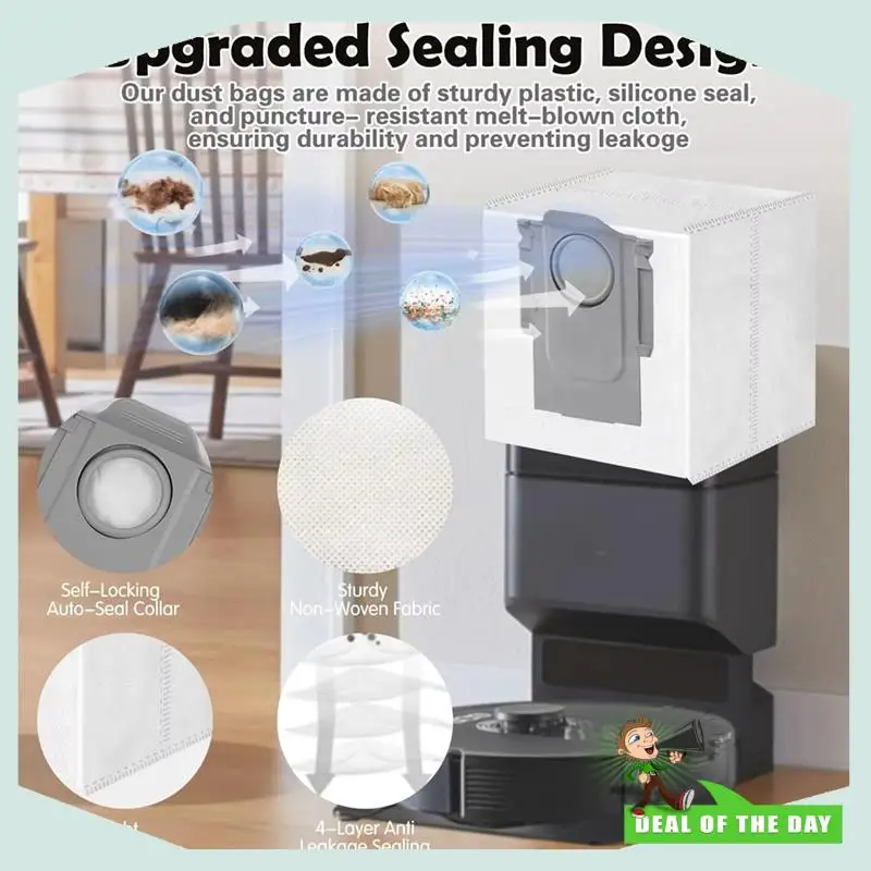 تسليم 24 ساعة لـ Roborock Q8 Max Q8 Max + Q5 Pro Q5 Pro + قطع غيار بديلة فرشاة رئيسية جانبية فلتر Hepa