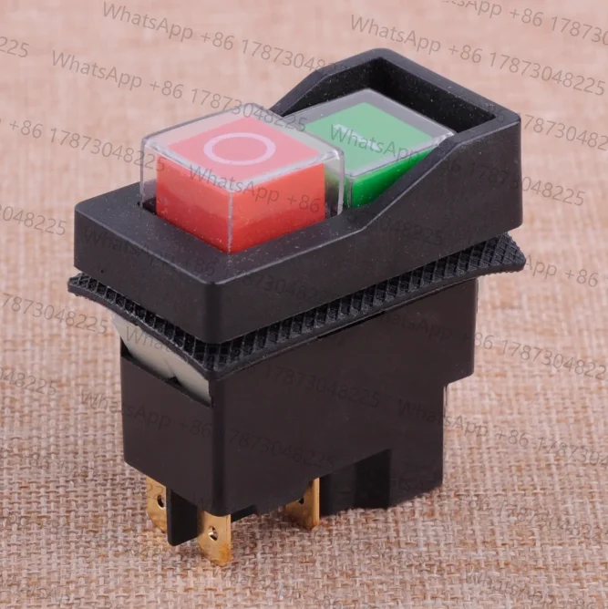 LETAOSK KLD28 4 Pin 250V IP55 Start Stop On Off Volt Release Switch Fit for Workshop Machines