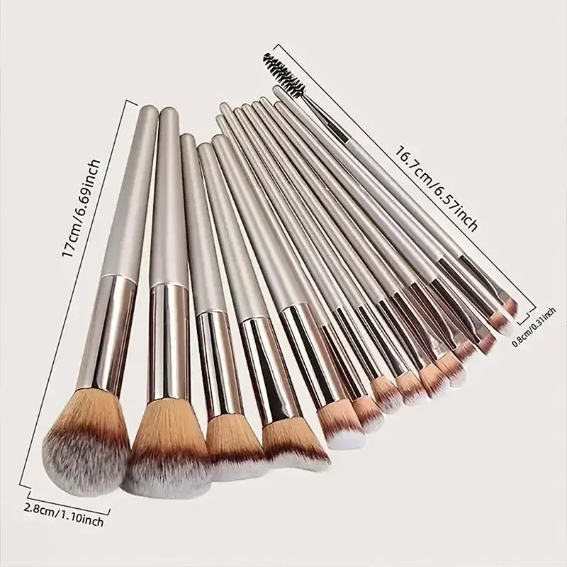 14PCS Makeup Brushes Set Eyeshadow Fluffy Foundation Concealer Blush Highlighter Storage Box Female Cosmetics Beauty Tools