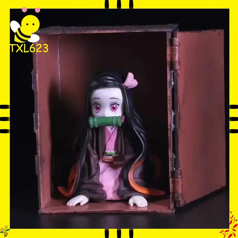 

Demon Slayer Nezuko Kamado Out Of Box Classic Scene Anime Figure Damowan PVC Statue Desktop Decor for Fans